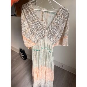 Nwt‎ world market boho indie tribal design long Dress women's l/xl